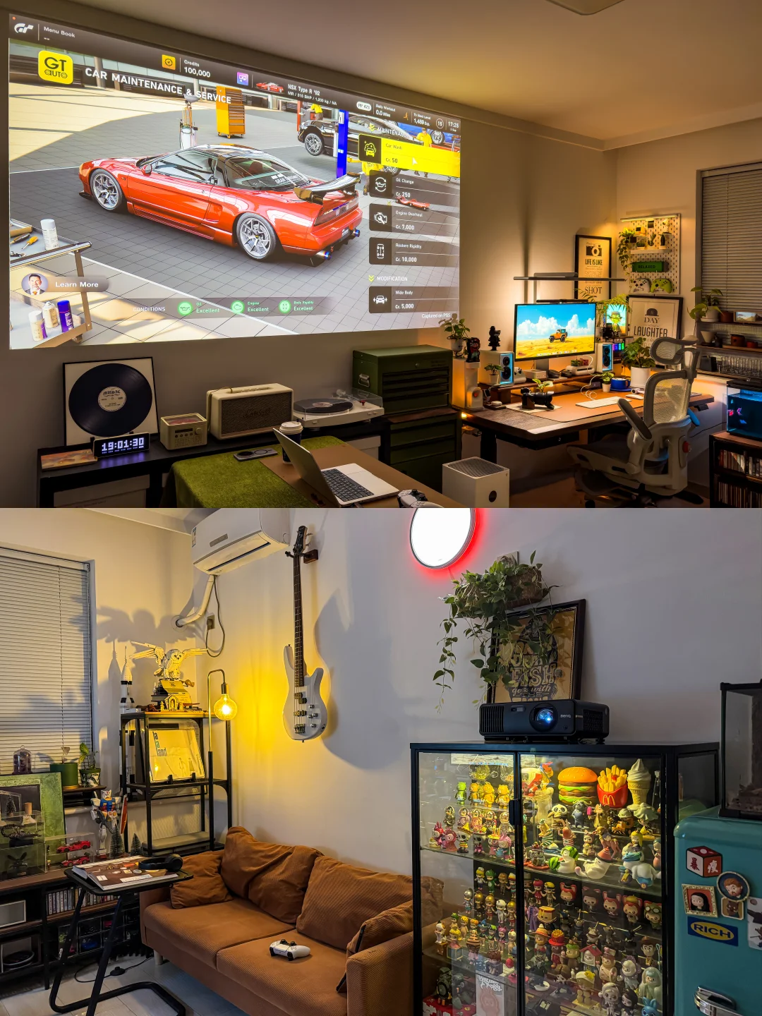 😭1.8米投120寸！我家小窝秒变F1赛车模拟舱