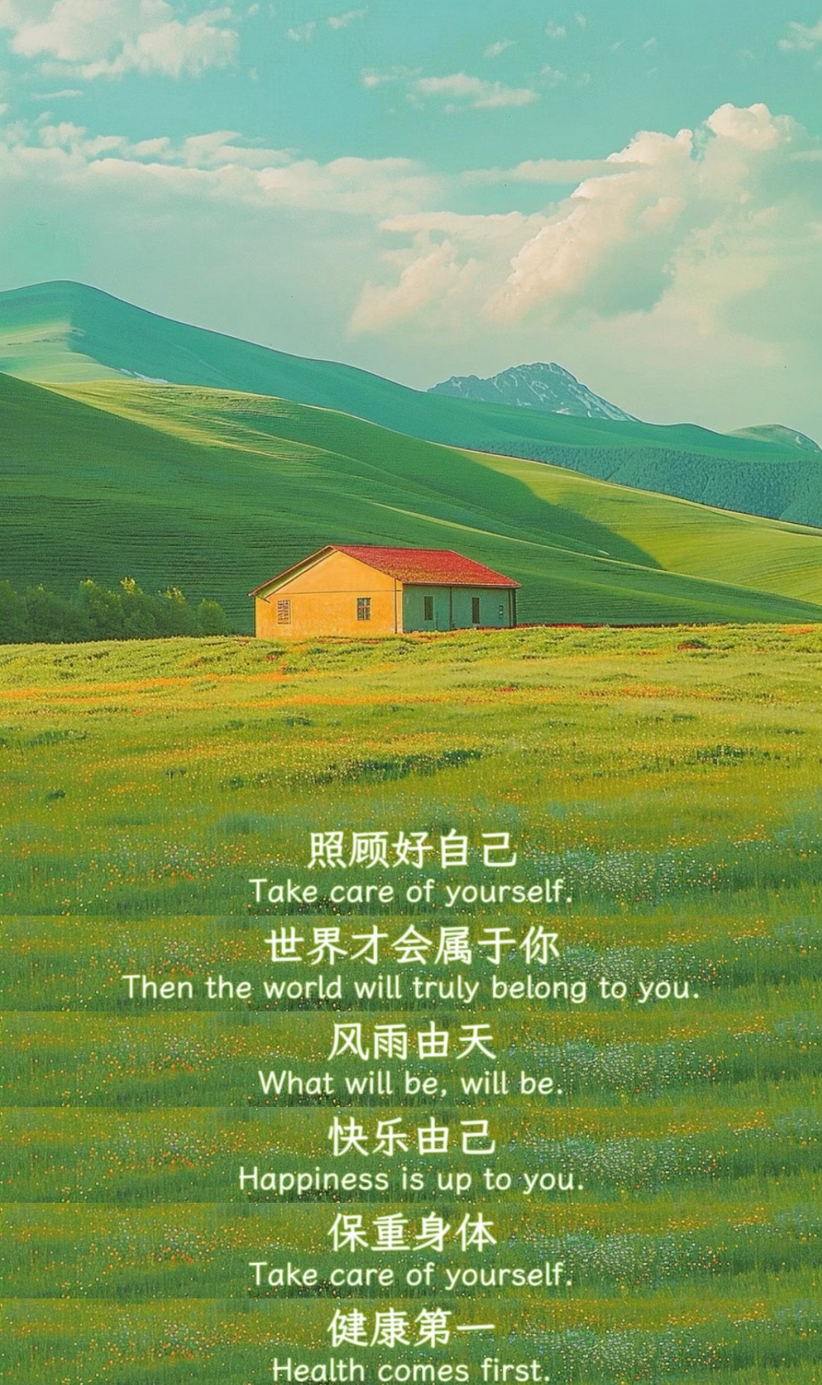照顾好自己世界才会属于你所有一切都会越来越好 
