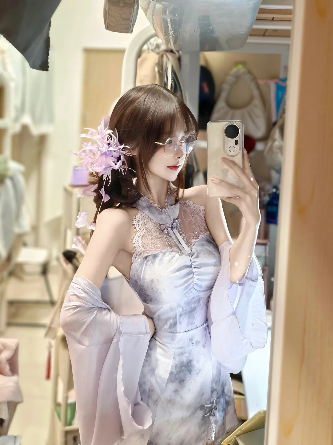 春天穿点浅紫色