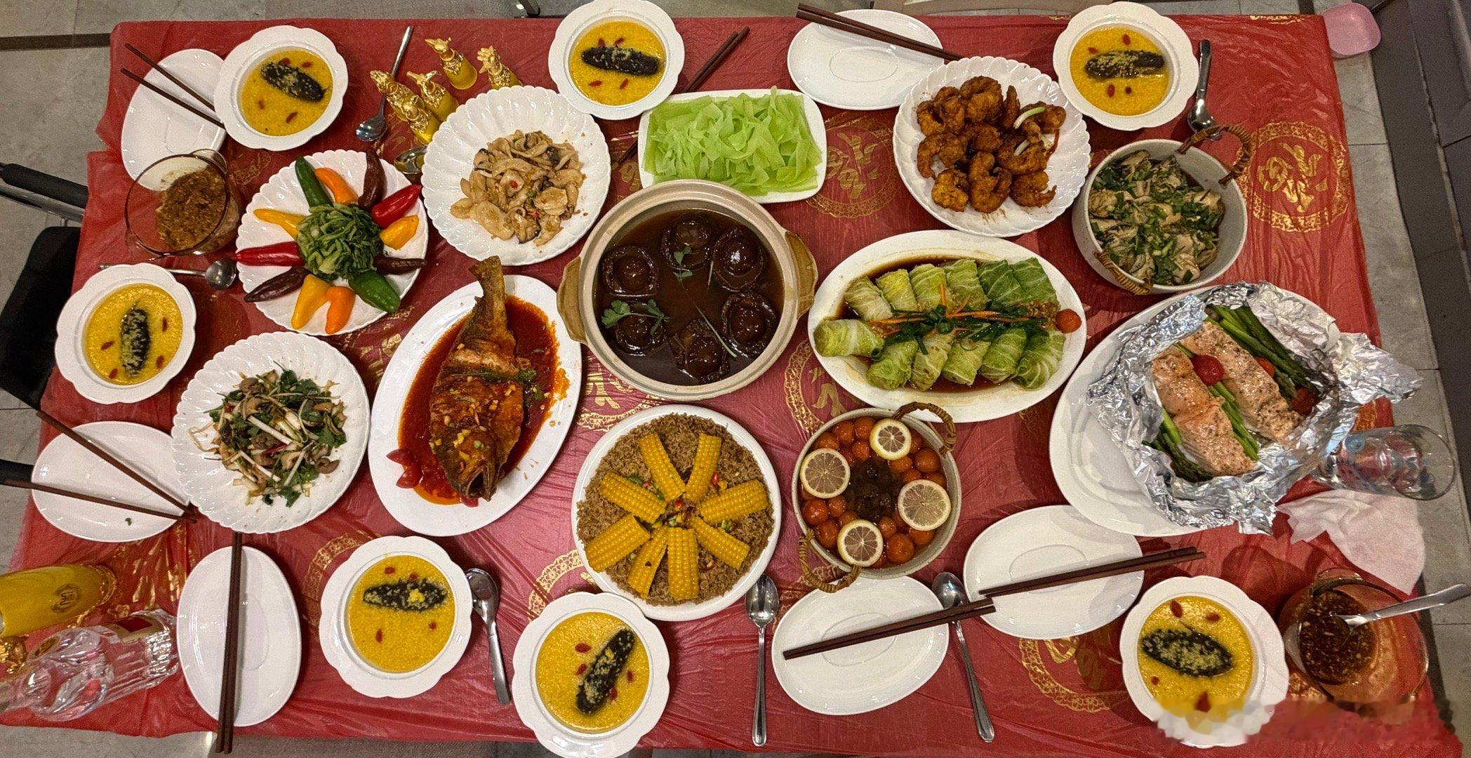 开吃了，各位吃好喝好。 