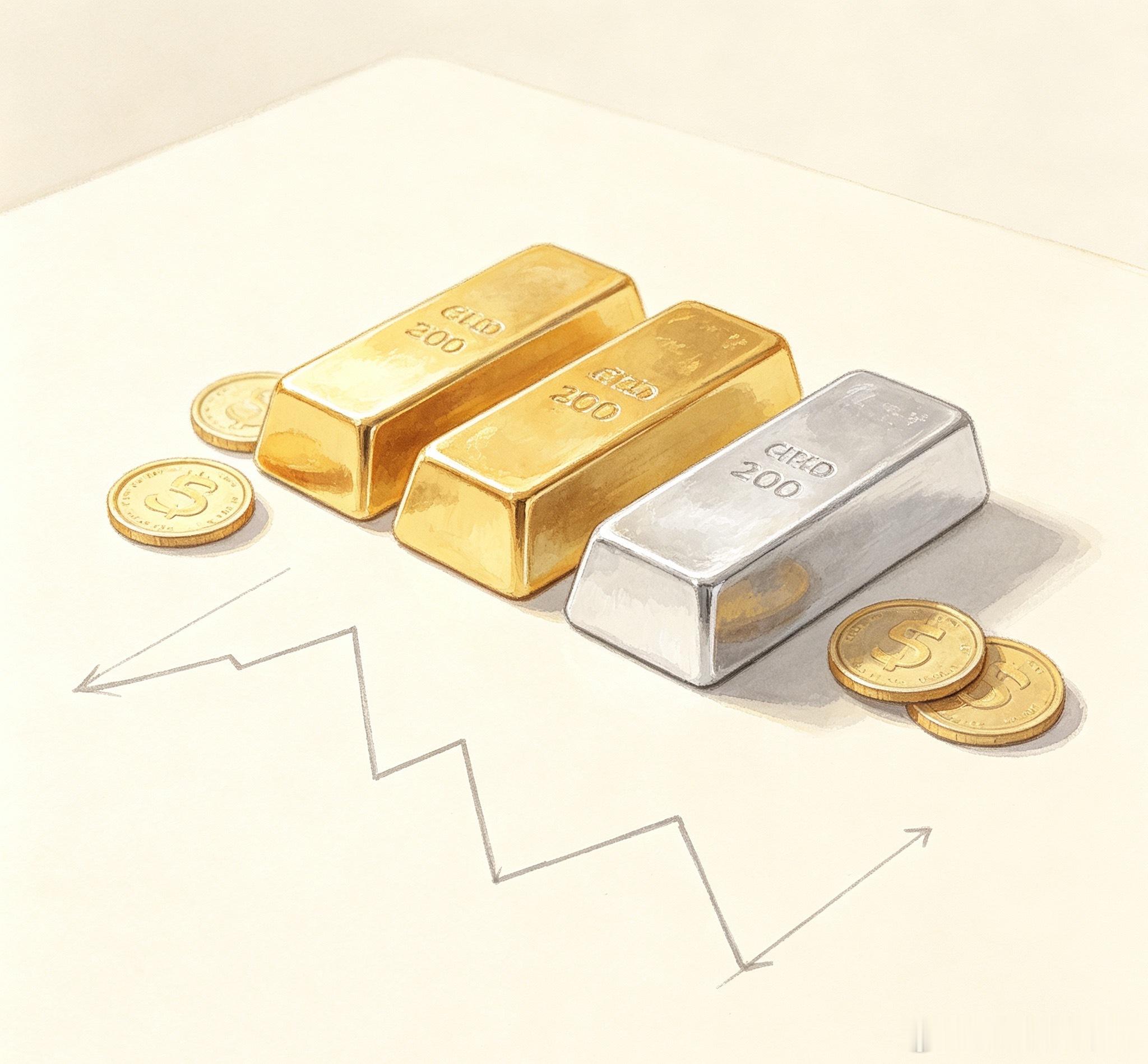 金银再度直线跳水国际金银价格迎来大幅回调，贵金属市场波动加剧。金银行情受利率、美