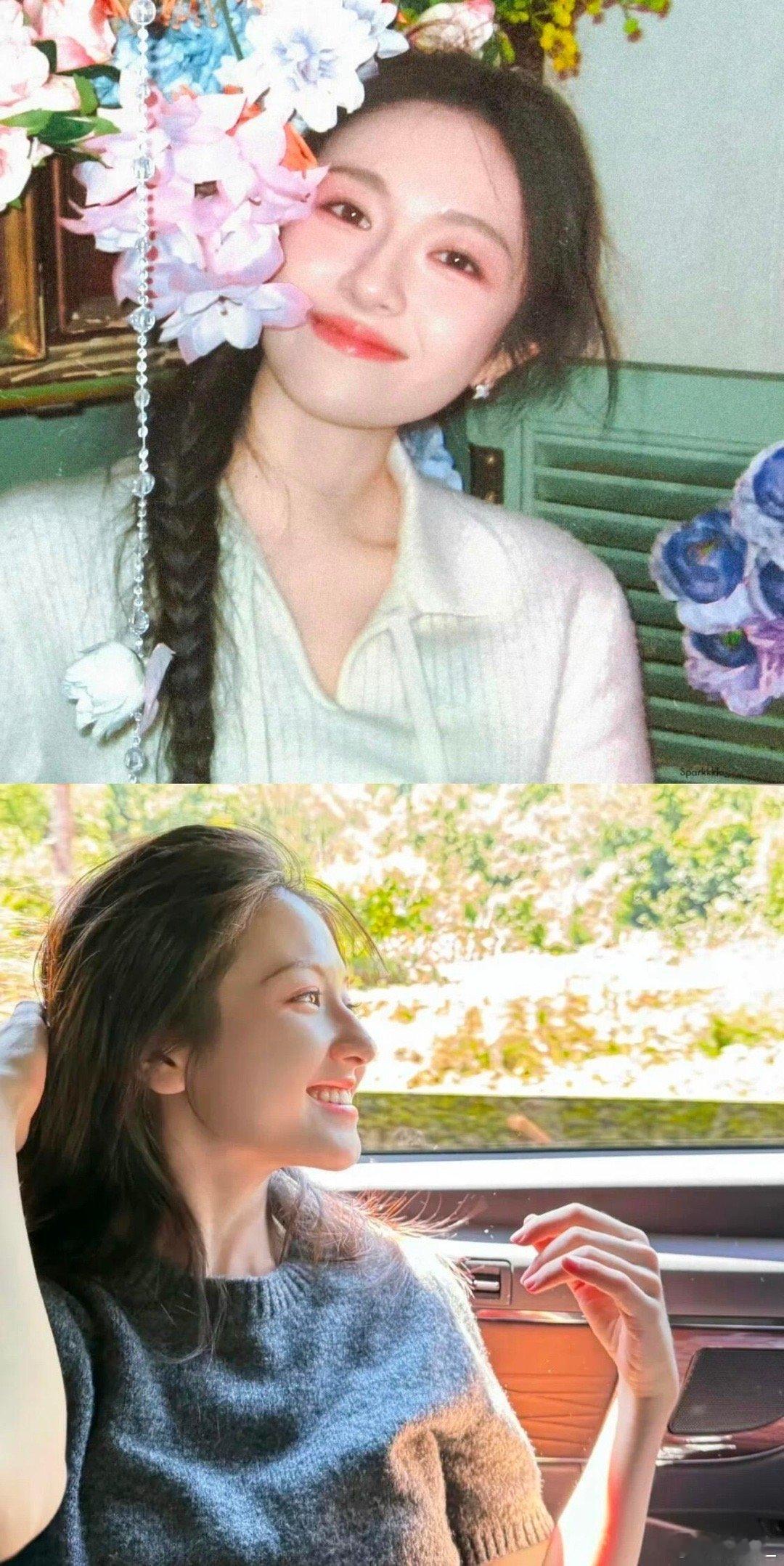 李兰迪的秋日冰奶茶滤镜李兰迪的秋日自拍，举着手机歪着头笑，脸上的绒毛在阳光下看得