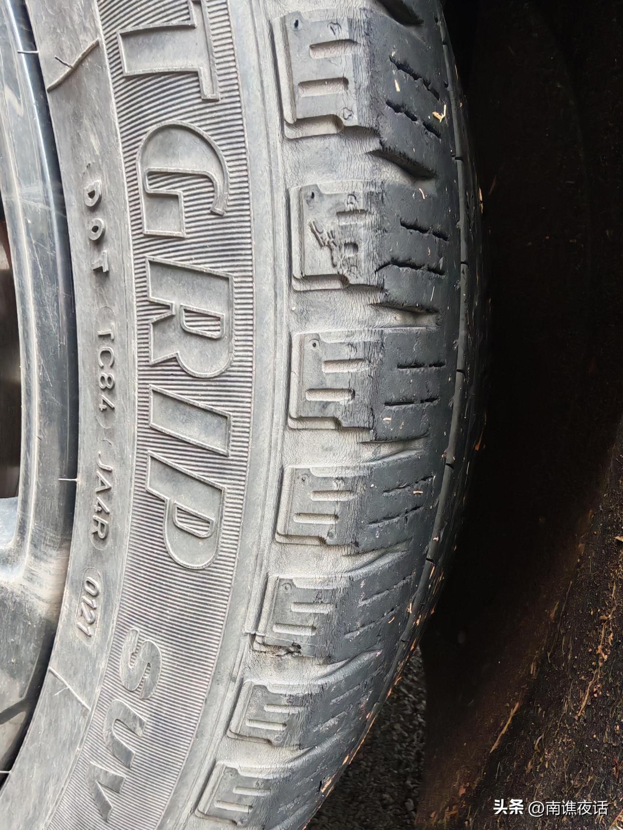 2021年第一周生产的固特异轮胎，2021年3月买的SUV，至今已正常行驶5年6