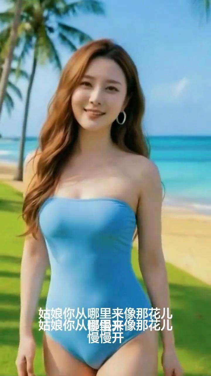 风吹长发轻轻摆像是梦里走出来。姑娘你从哪里来像那花儿慢慢开，一双眼睛会说话让我心