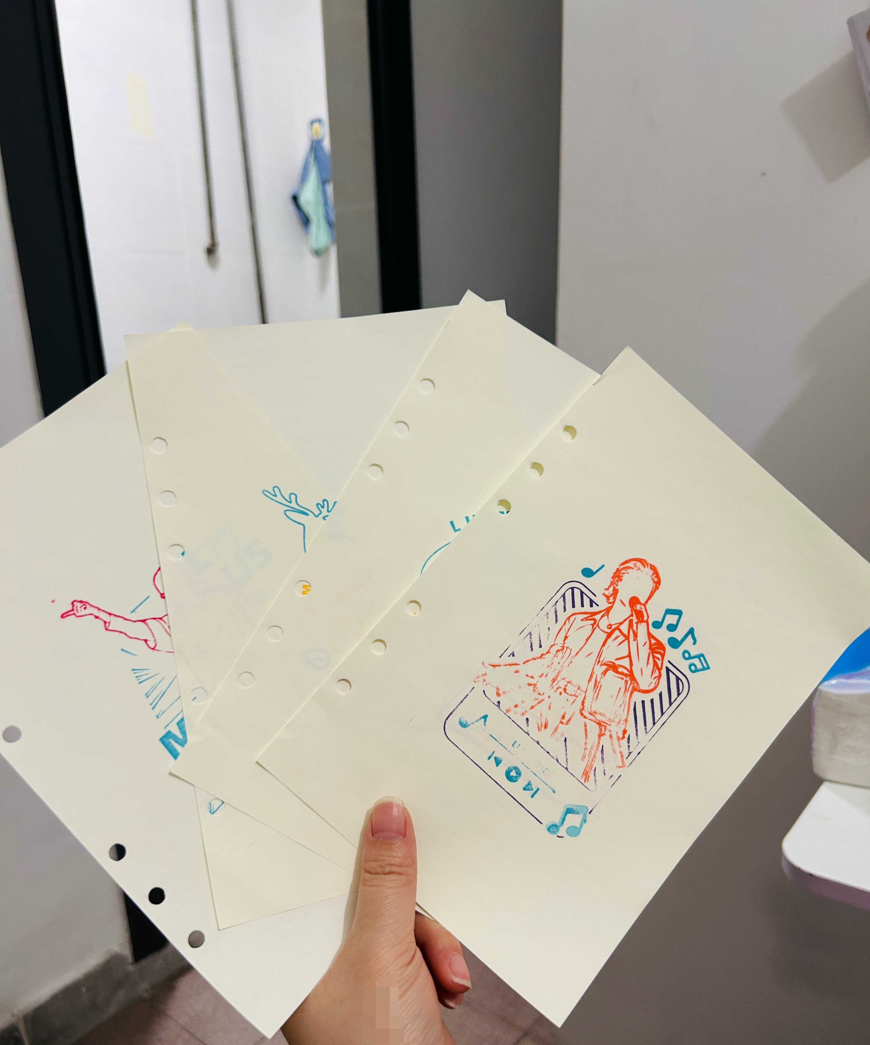 圆圆宝贝寄给我的鹿晗愿望季印章我有了