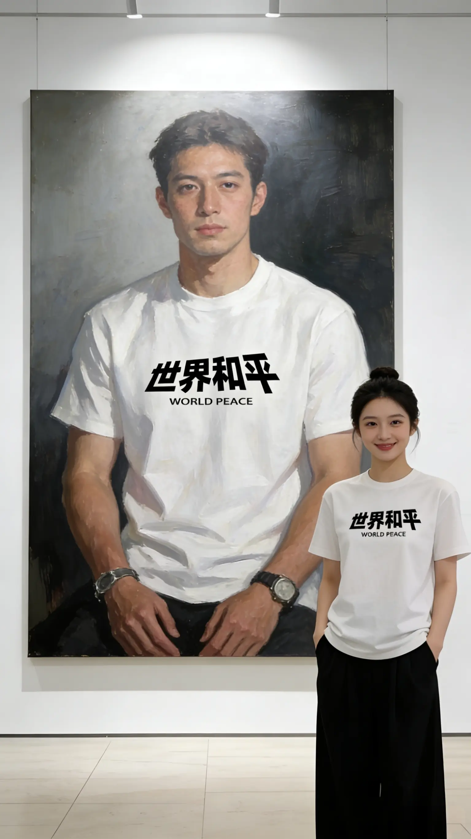 世界和平 重磅纯棉t恤 短袖T恤 打底衫 国潮