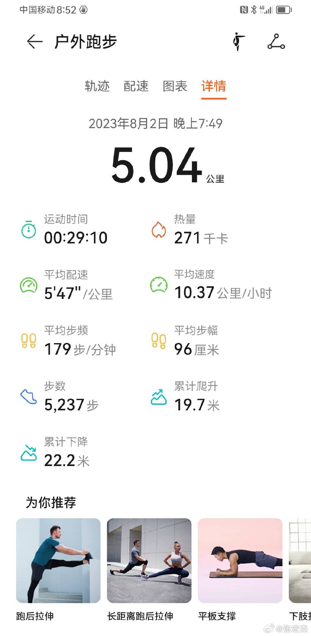 八月第一跑。这个月事多，可能跑不了几次。 ​​​
