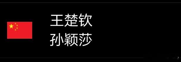 期待王楚钦孙颖莎