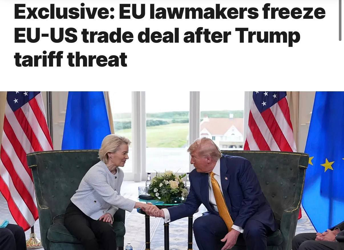 欧盟推迟对欧美贸易协议的批准投票欧盟推迟了对欧盟与美国之间贸易协议的批准投票，具