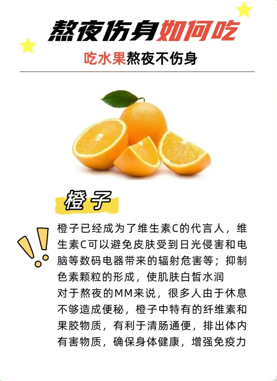 经常熬夜｜一定要多吃这6种水果啦‼️