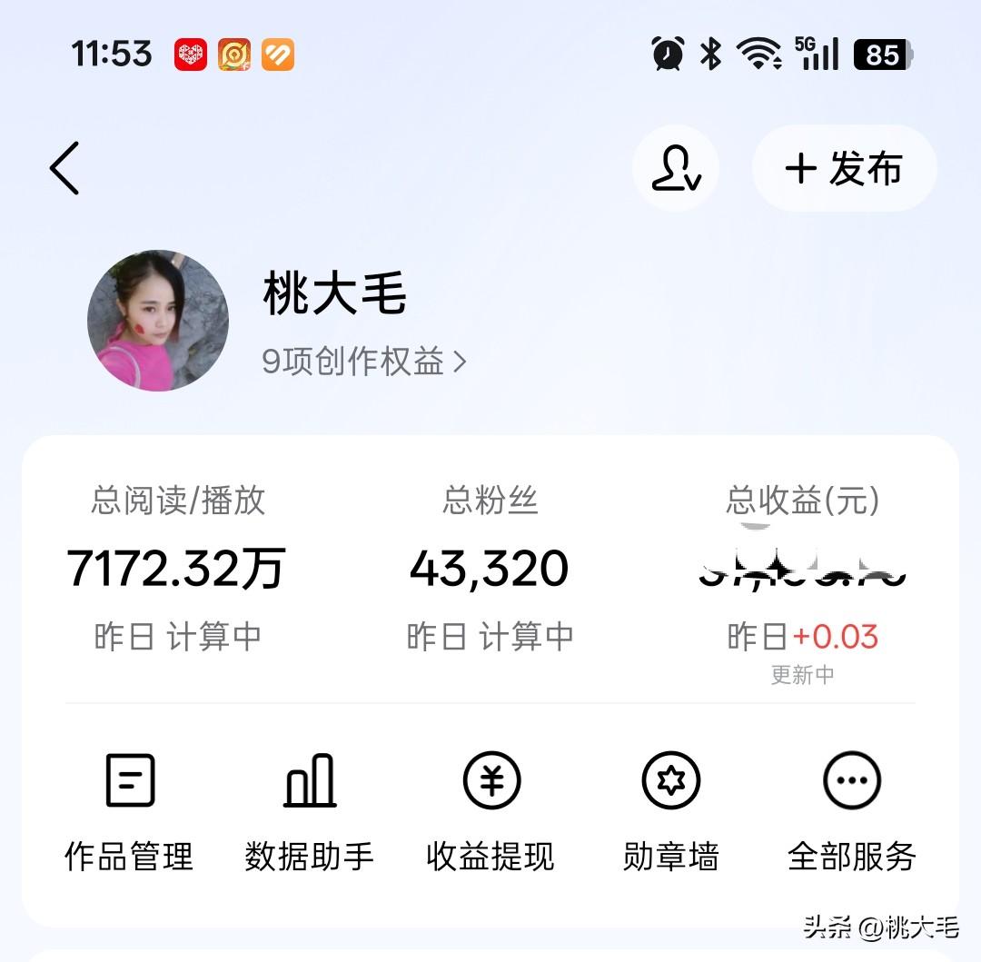 断更几个月，复更第二天，收益0.03元。
你没看错，就是三分钟，这三分球换成现金