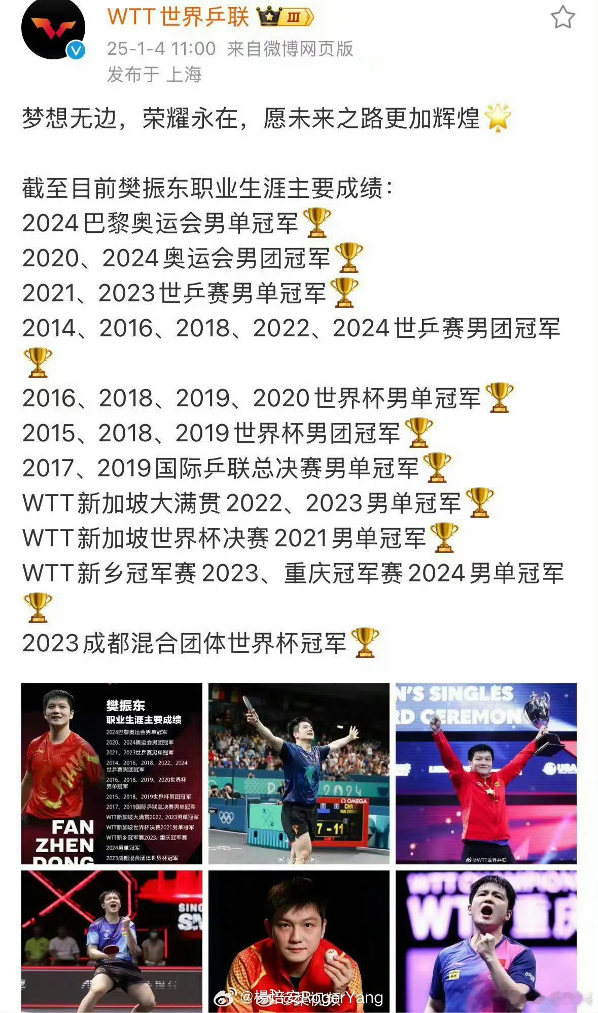 WTT感谢陈梦  wtt祝樊振东未来之路更加辉煌  这是啥操作？！ 