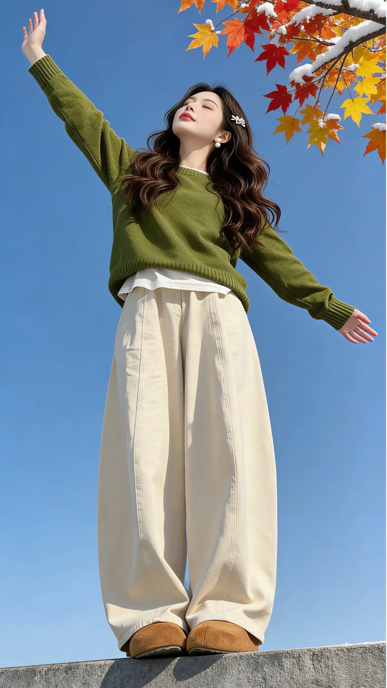 阔腿裤女 过年穿什么 显瘦穿搭 春款上新 这也太好看了