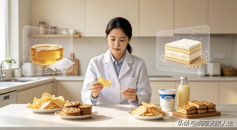 一位营养师提醒：
“酥就是油多，脆就是糖多，零糖就是全脂，零脂就是全糖，零蔗糖就