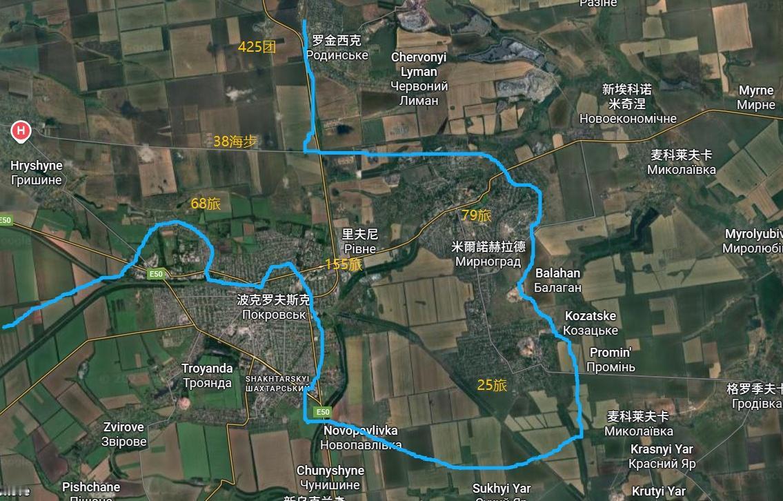 这次被包围在红军城和米尔诺格勒的乌克兰第7集团军第155白旗旅，第25苦逼空突旅