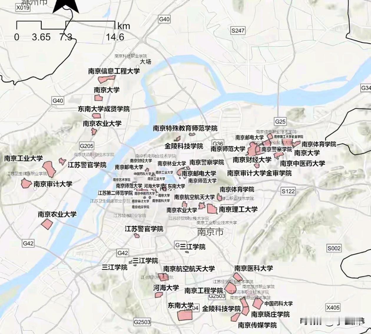 被这张图狠狠的震惊到了，江苏的教育质量也太高了吧，遍地都是大学