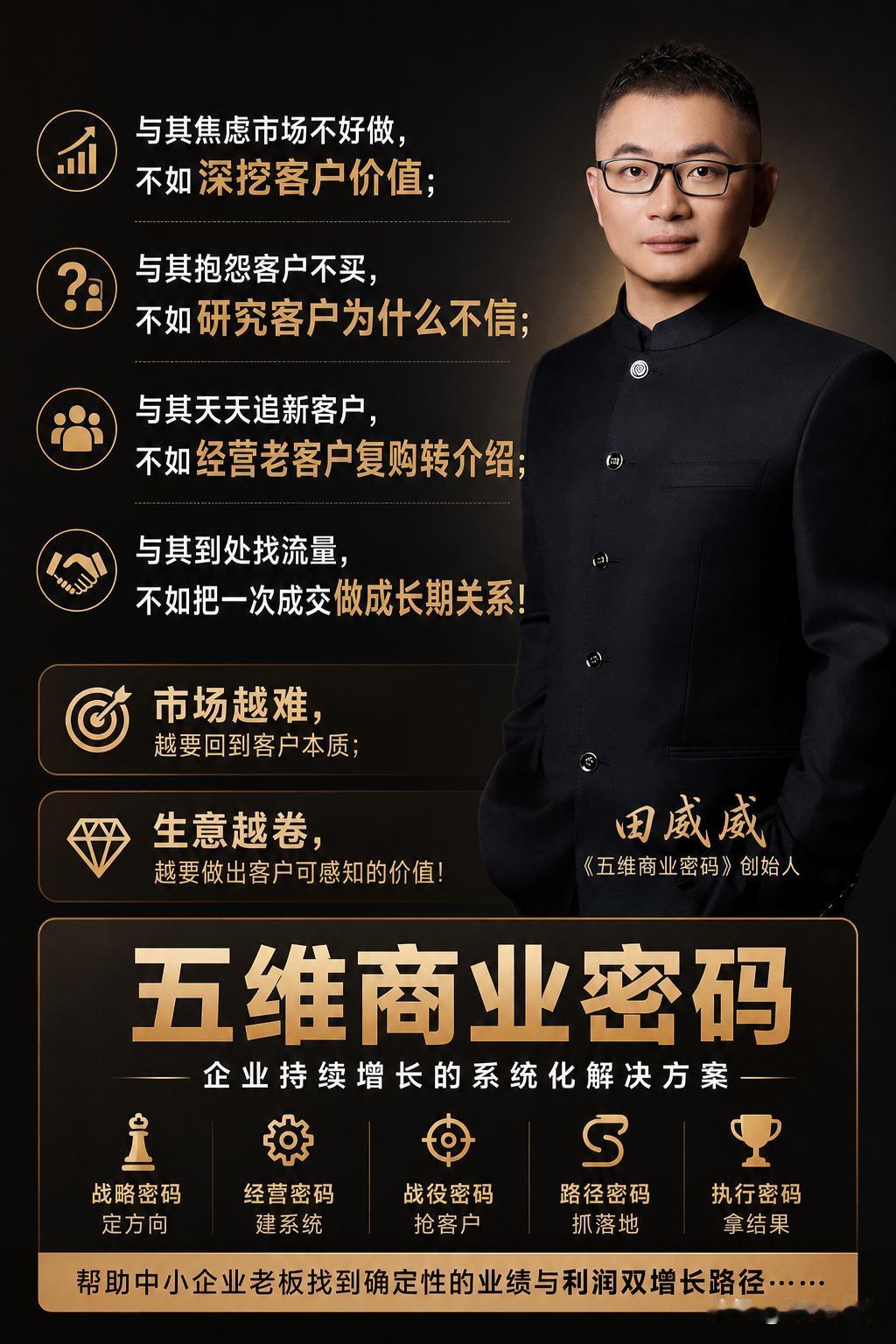 与其焦虑市场不好做，不如去深挖客户价值；
​与其抱怨客户不买，不如研究客户为何不