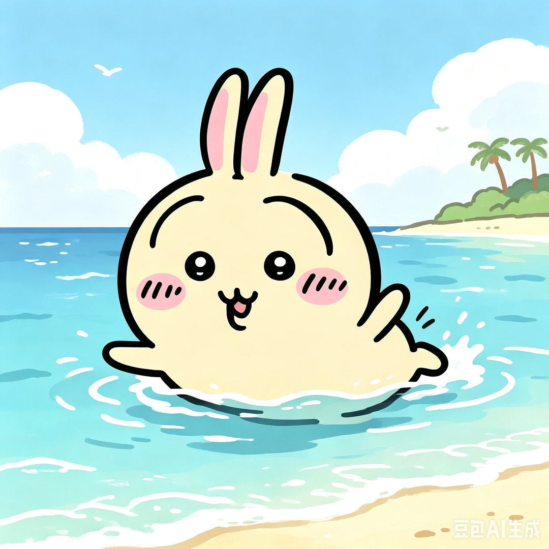 chiikawa吉伊卡哇灵感共创夏日企画 记得那一年去上川岛，我把图中乌萨奇所做