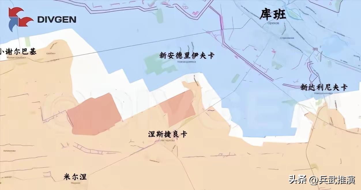 俄军第聂伯集群终于结束了看戏，开始在奥列霍夫（库班）正面向前推进，啃下了一些乌军