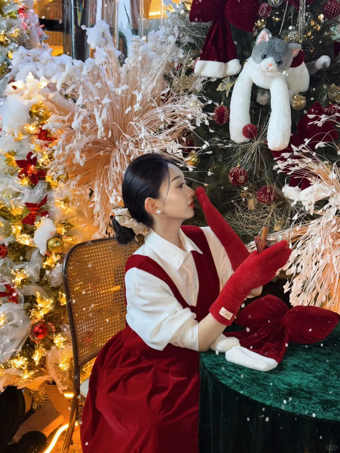 天津大悦城！会下雪的圣诞氛围菌锅…先吃为敬