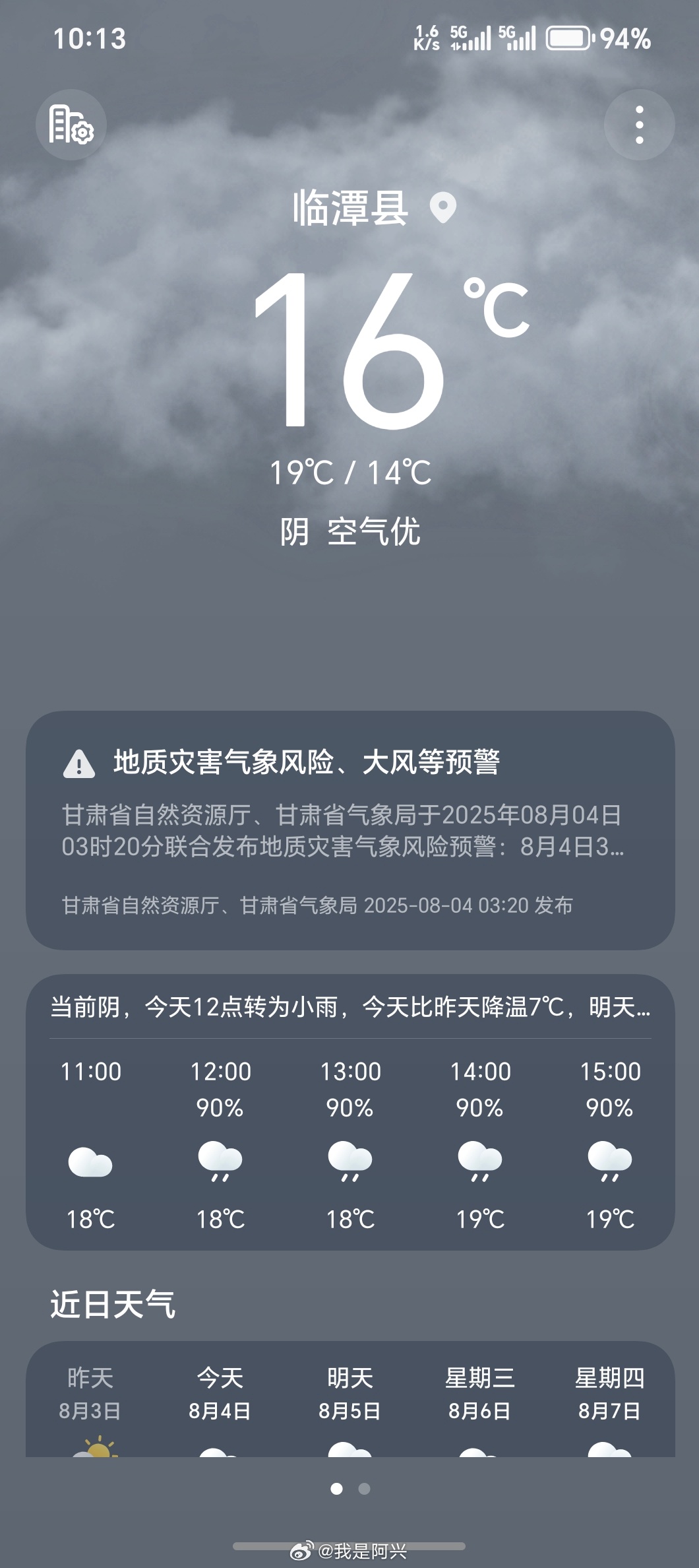 今天这个温度舒服。 ​​​