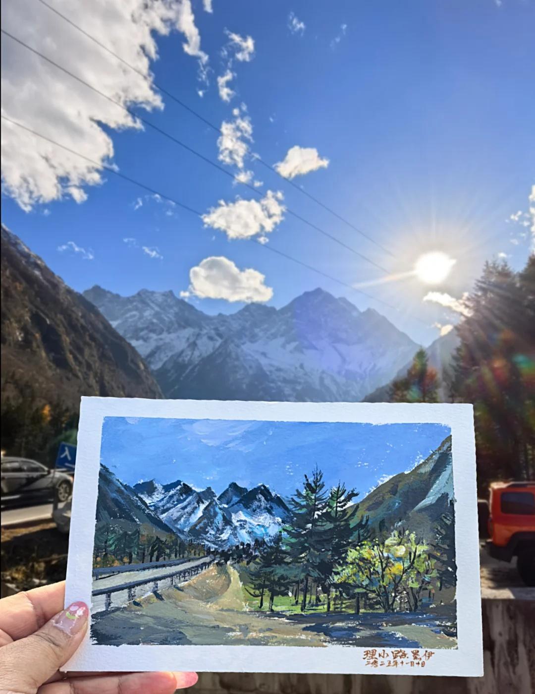 风景写生丨川西理小路的秋日以封神，速去！
[亲一个R]成都自驾理小路一天往返，早