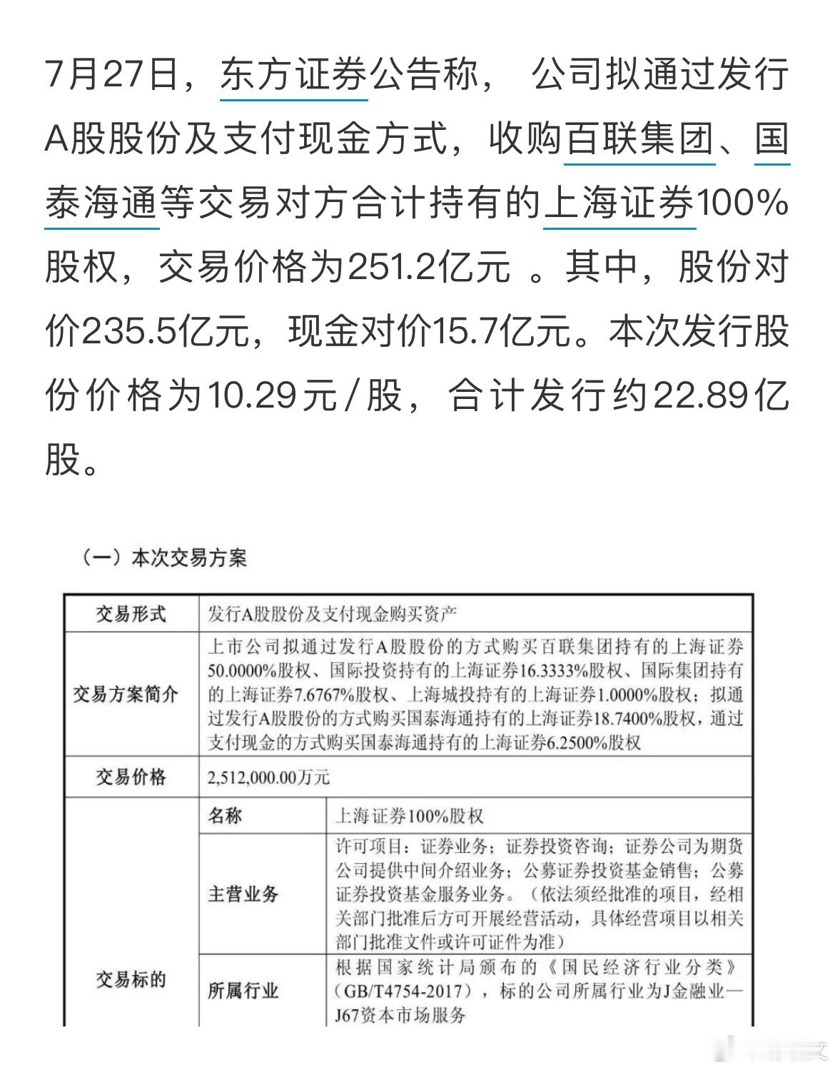 转：700亿券商合并方案公布a股