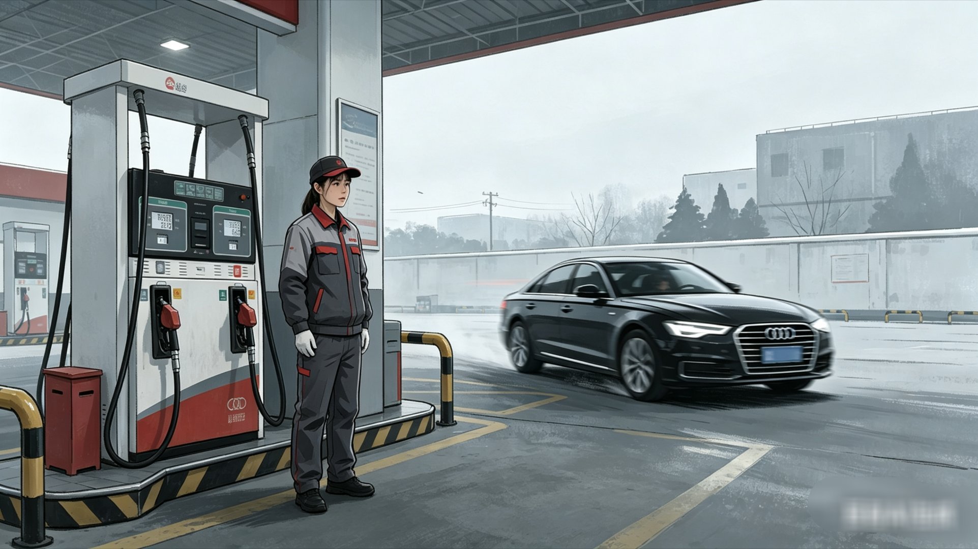 奥迪逃单为何由加油站员工承担损失真的太过分了！车主恶意逃单违法，凭什么要员工来买