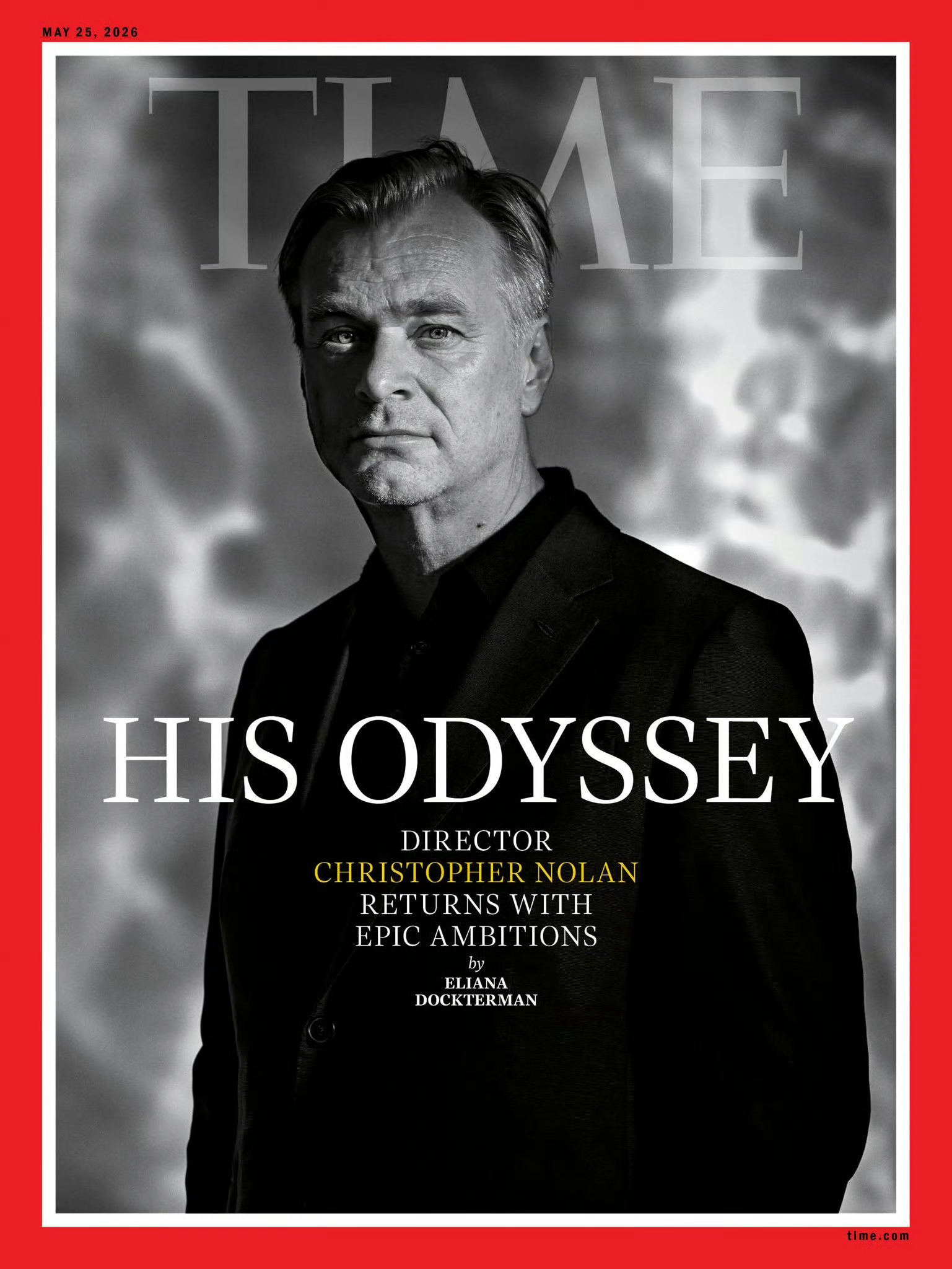 传奇导演 克里斯托弗·诺兰 登上TIME《时代》周刊杂志：他的奥德赛。 距离电影