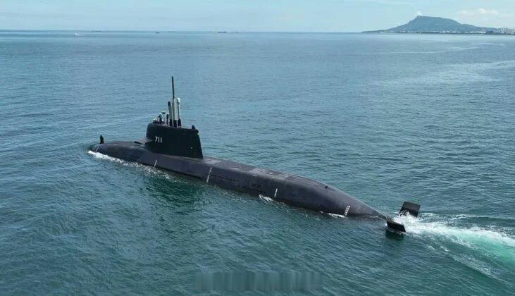 台湾第一艘省产潜艇海鲲（SS-711）在海试期间遭遇严重液压故障，X形尾舵暂时失