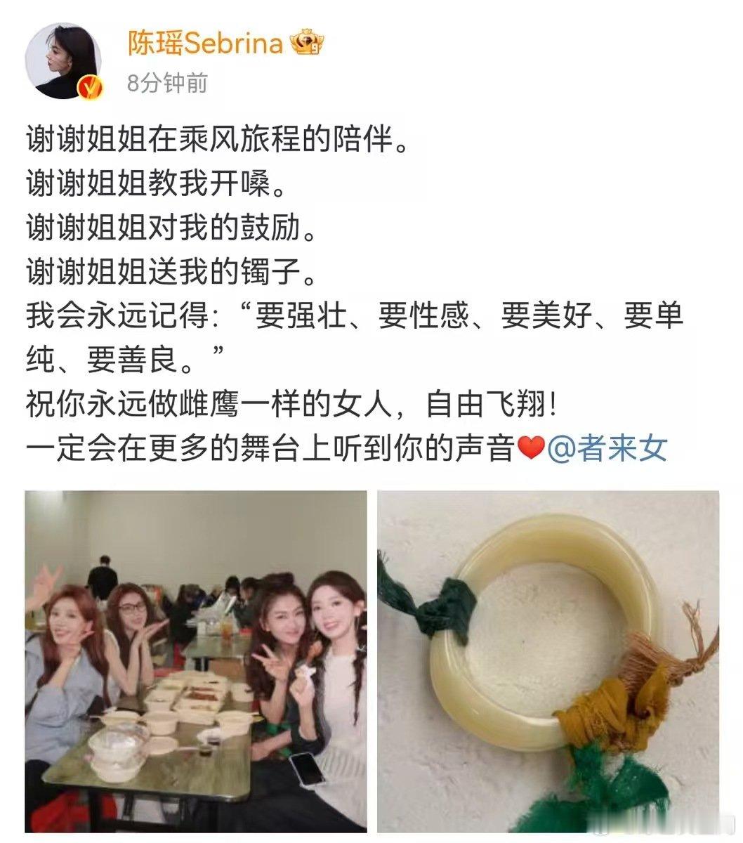 陈瑶祝者来女做雌鹰一样的女人乘风2026 何其有幸遇见彼此，瑶瑶的祝福温柔又滚烫