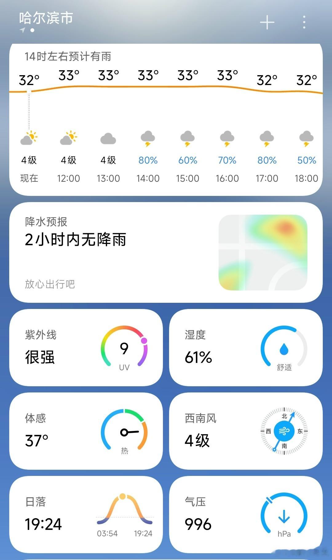 我搬到哈尔滨是为了避暑的，这也没避成啊。 ​​​