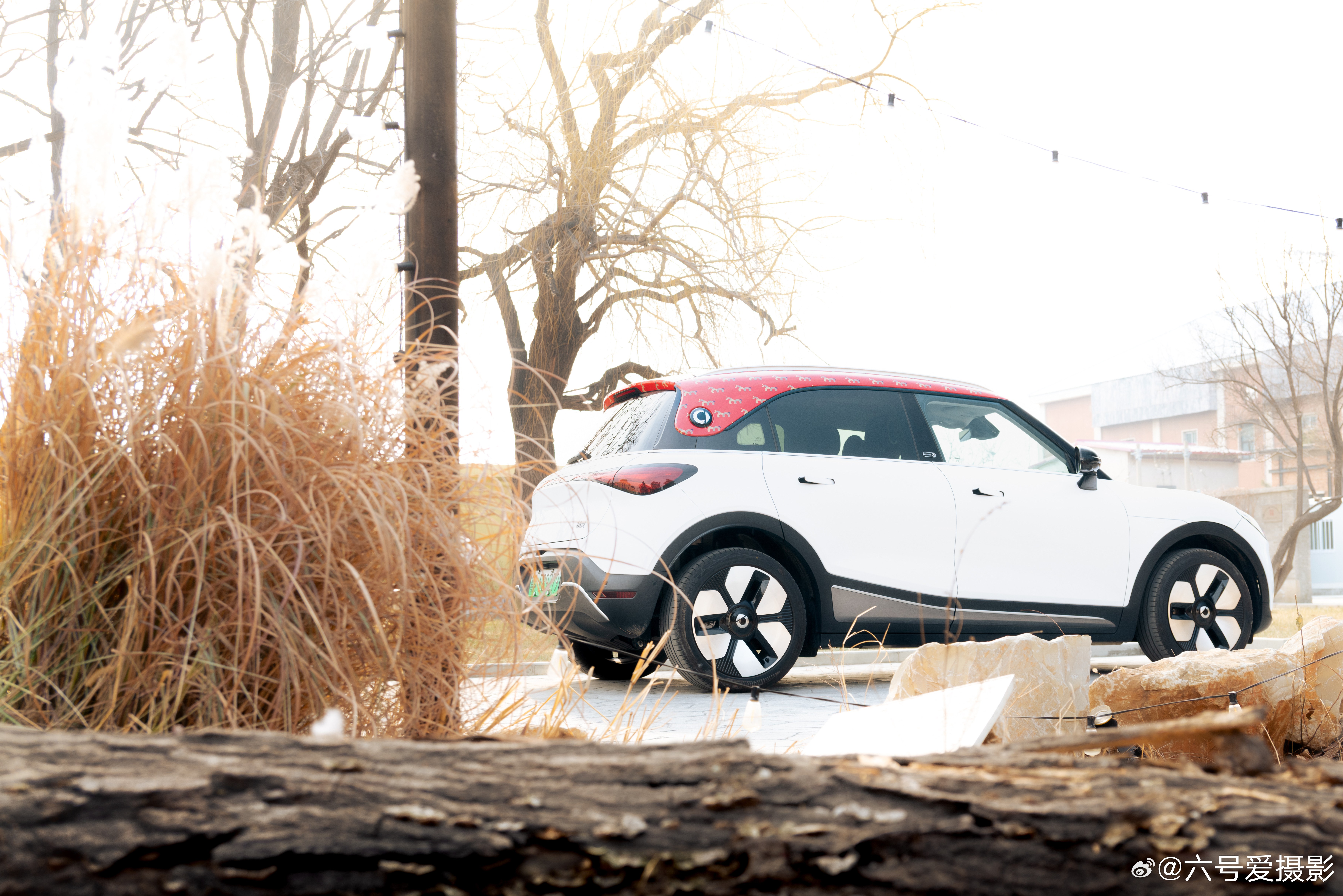 借smart精灵1号马年开运版的“上头”的设计，祝各位好运降临、势不可挡，福气接