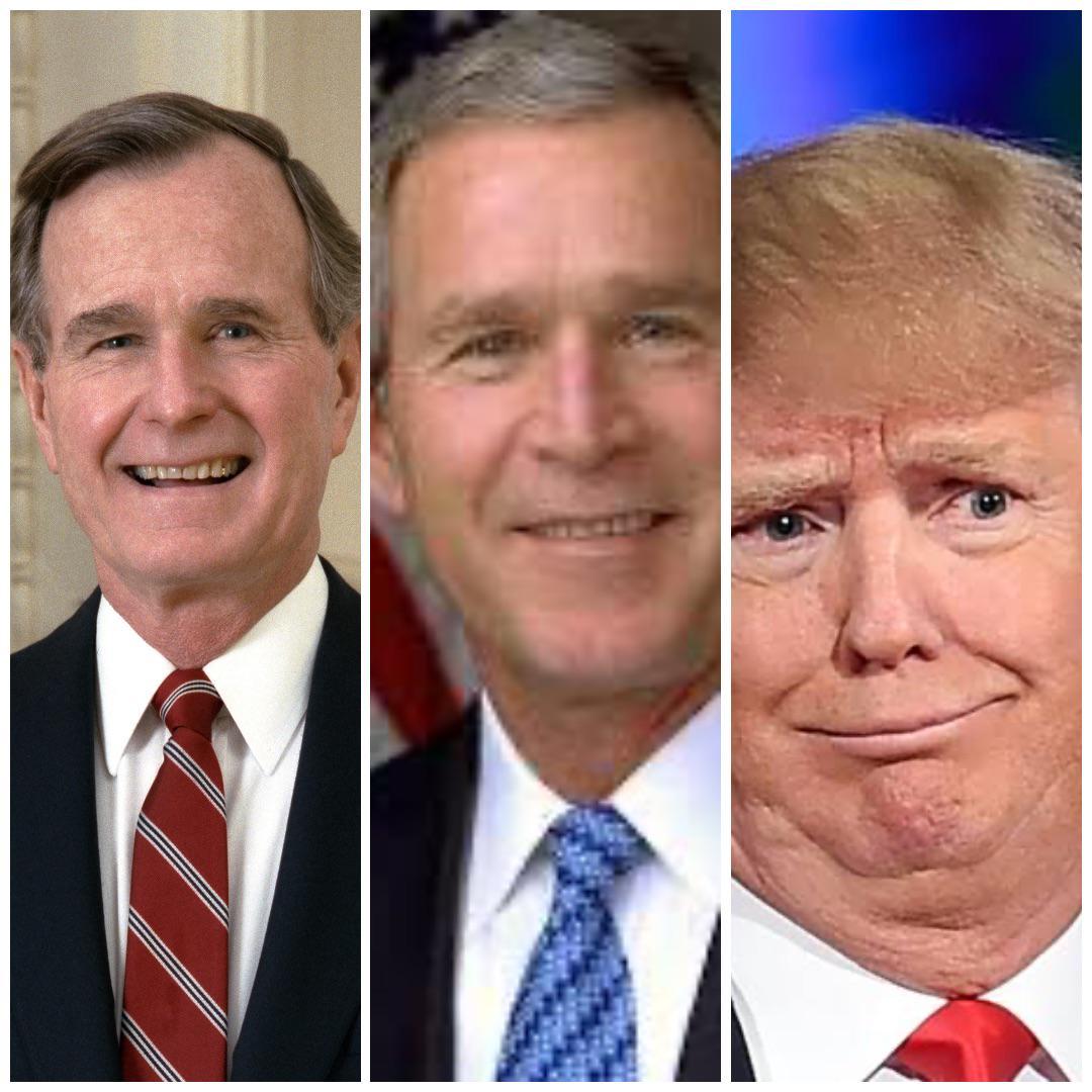 最近网上流传老布什、小布什和特朗普三位共和党总统的照片，说他们都在海湾地区打过仗