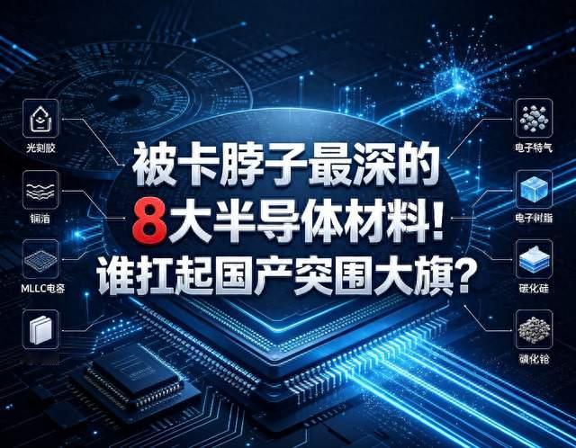 被卡脖子最深的8大半导体材料！谁扛起国产突围大旗？