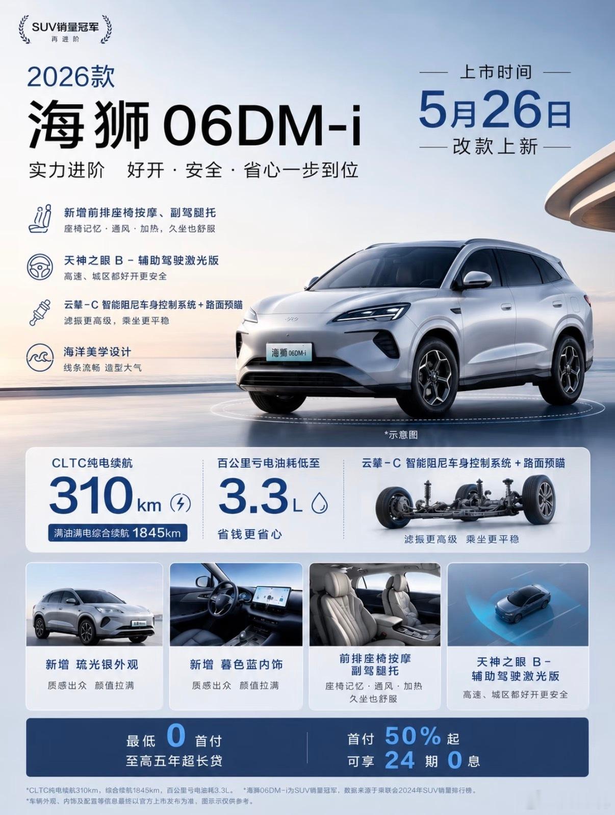海狮06 DM-i改款上新✨ 5月26日正式来袭销冠SUV再进阶，这次真的把舒适
