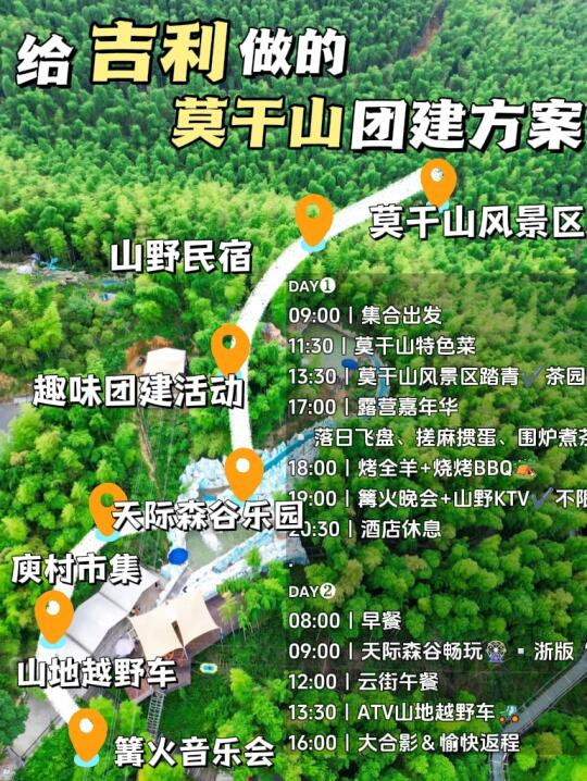 莫干山团建方案❗吃喝玩乐一条龙💰HR夸爆