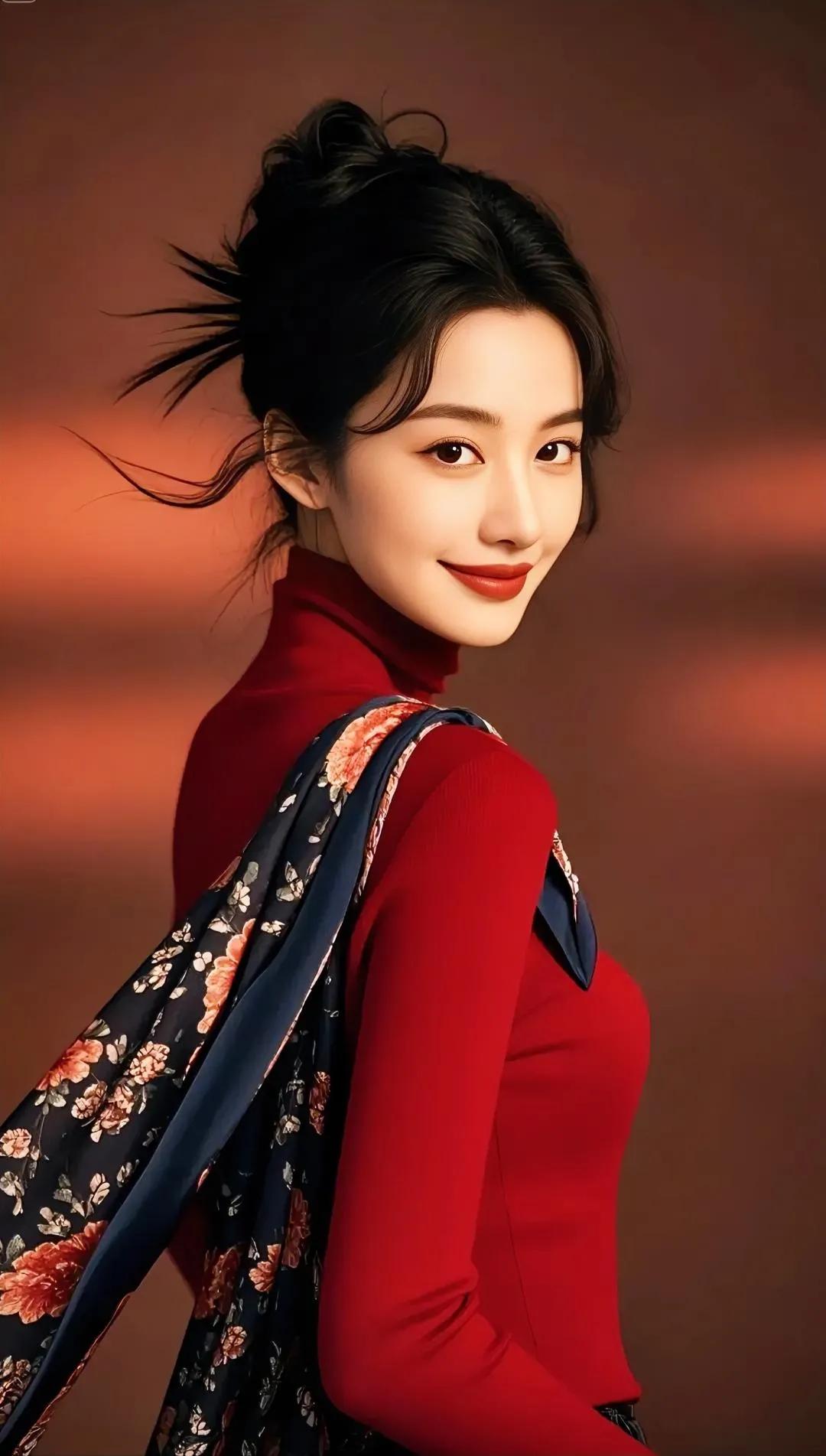 优雅红衣美人，韵味十足，美不胜收！女神红装最美 灵动女神美如画