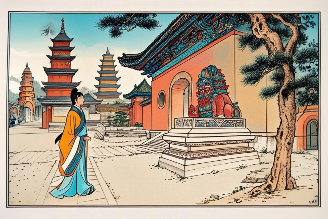 ［王叔晖·普救寺］
［元山子彩绘作品］