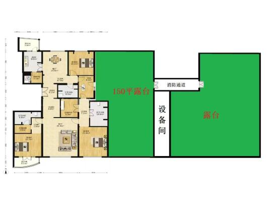 东四环，300平超大露台，赔本出
