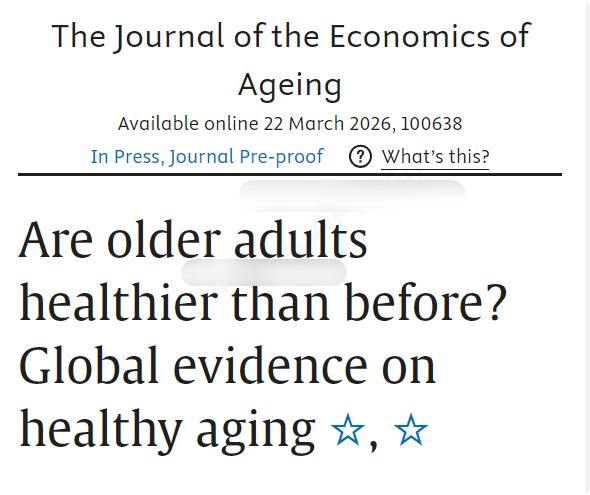 外媒：现代老年人真的比以前更健康吗？

长期以来，人口老龄化常被视为沉重的经济负