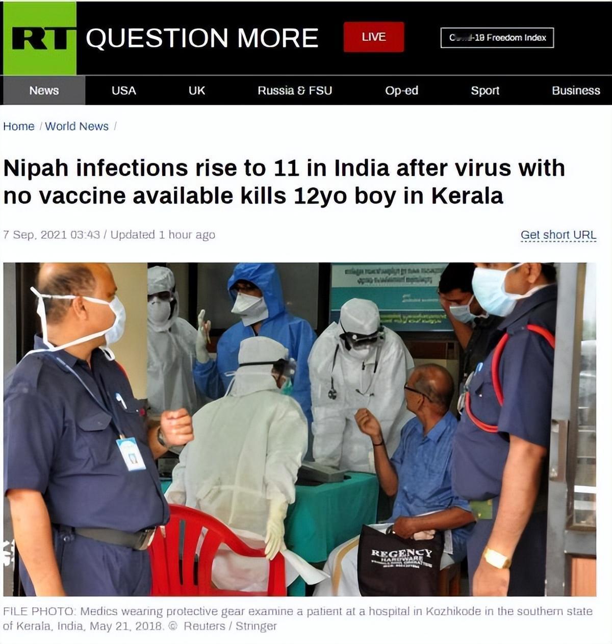 泰国全面筛查来自印度尼帕病毒风险航班，中国不能大意以避免当年新冠悲剧重演。
印度