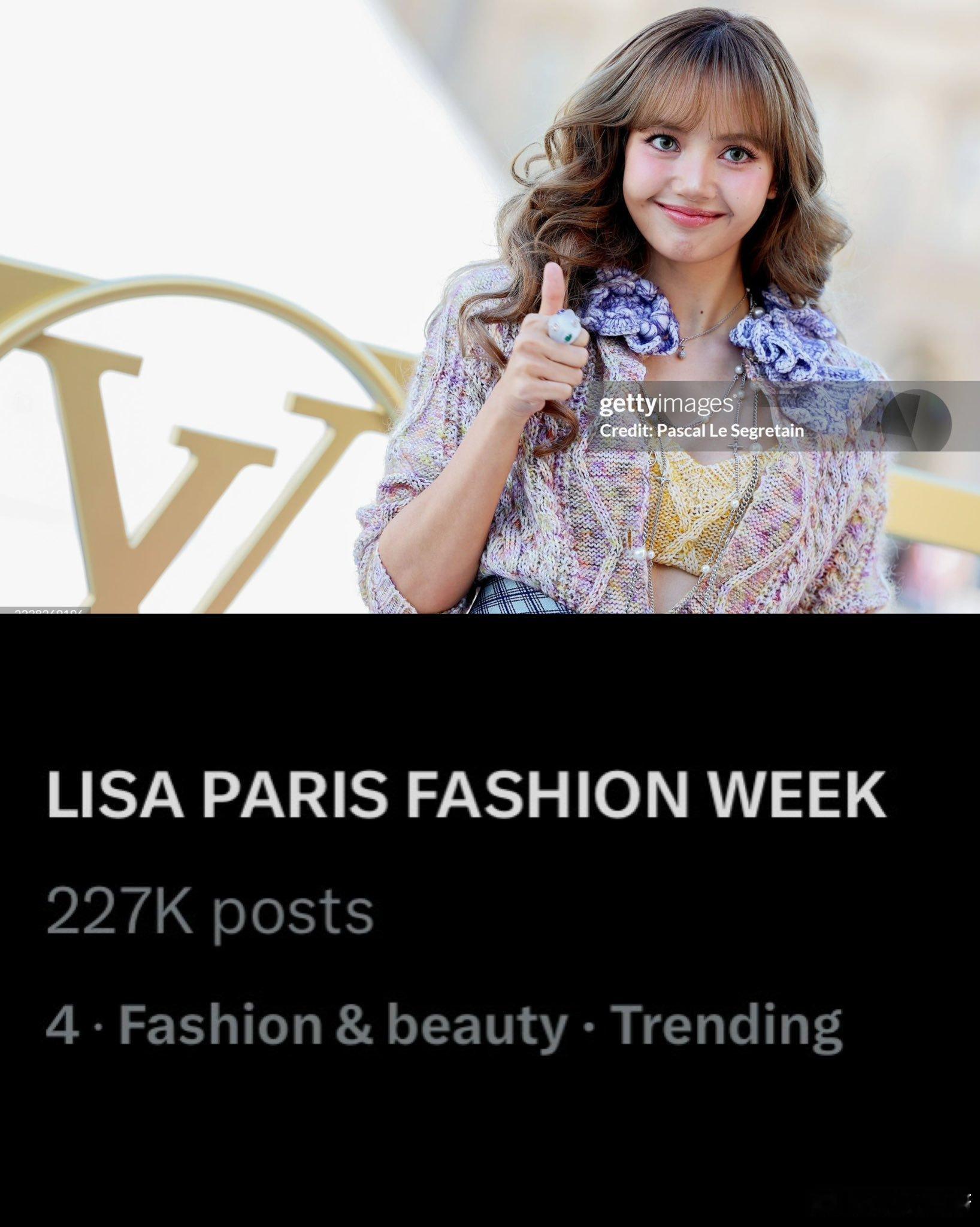 Lisa巴黎时装周相关词条“LISA PARIS FASHION WEEK”已登