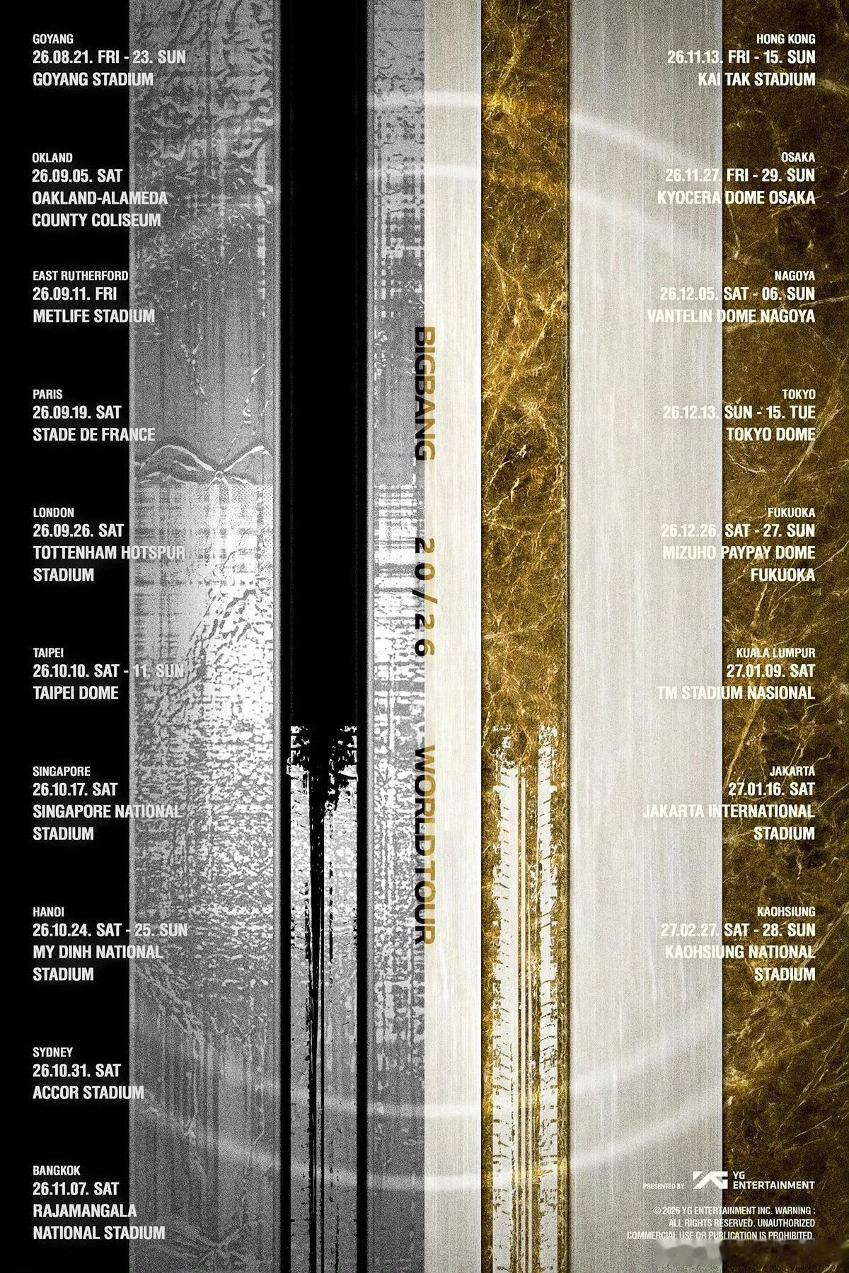 Bigbang20周年世巡终于官宣了 