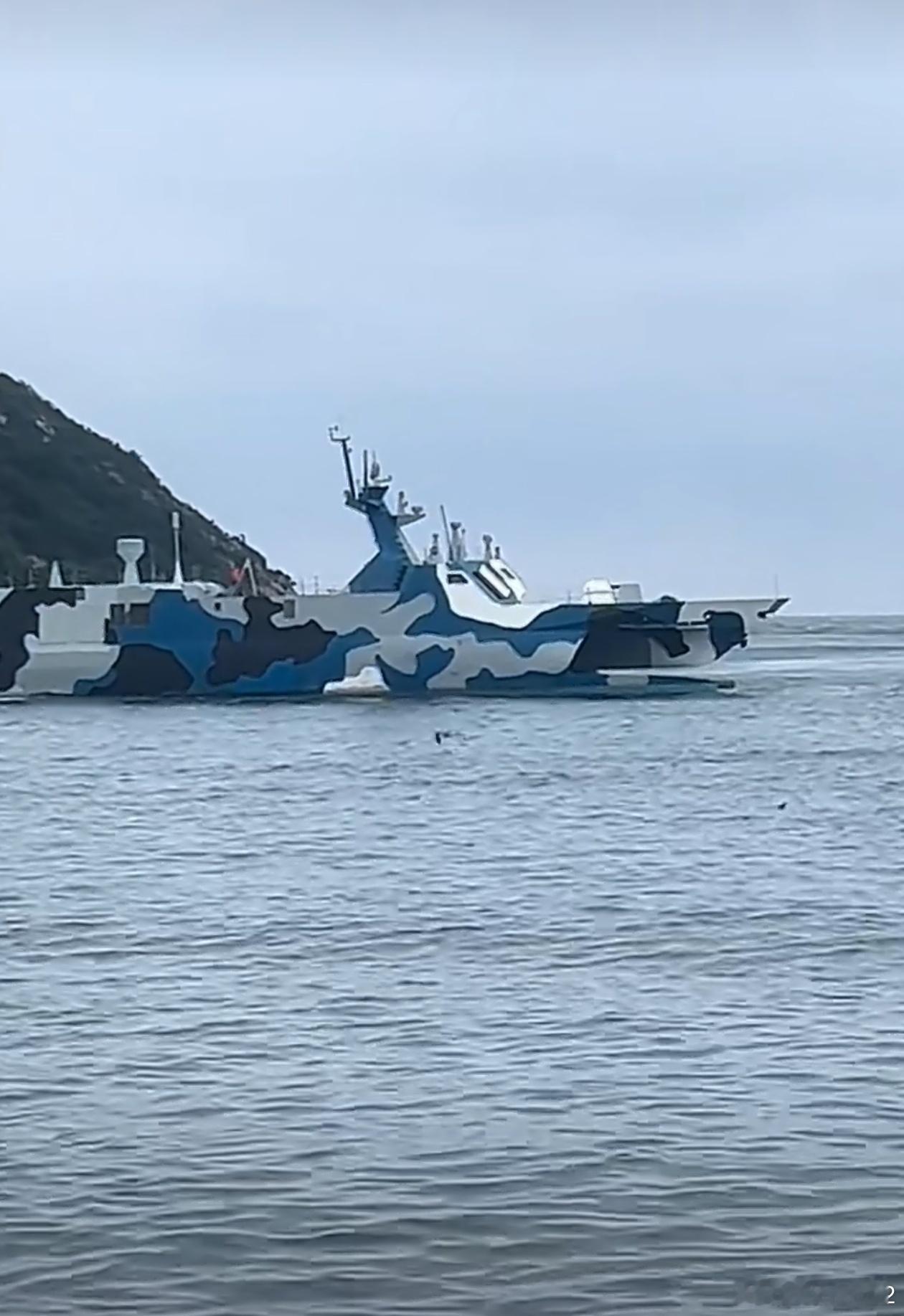 首见航行的022G改装完成后的图1看着顺眼多了中国海军力量烽火问鼎计划我军无人作