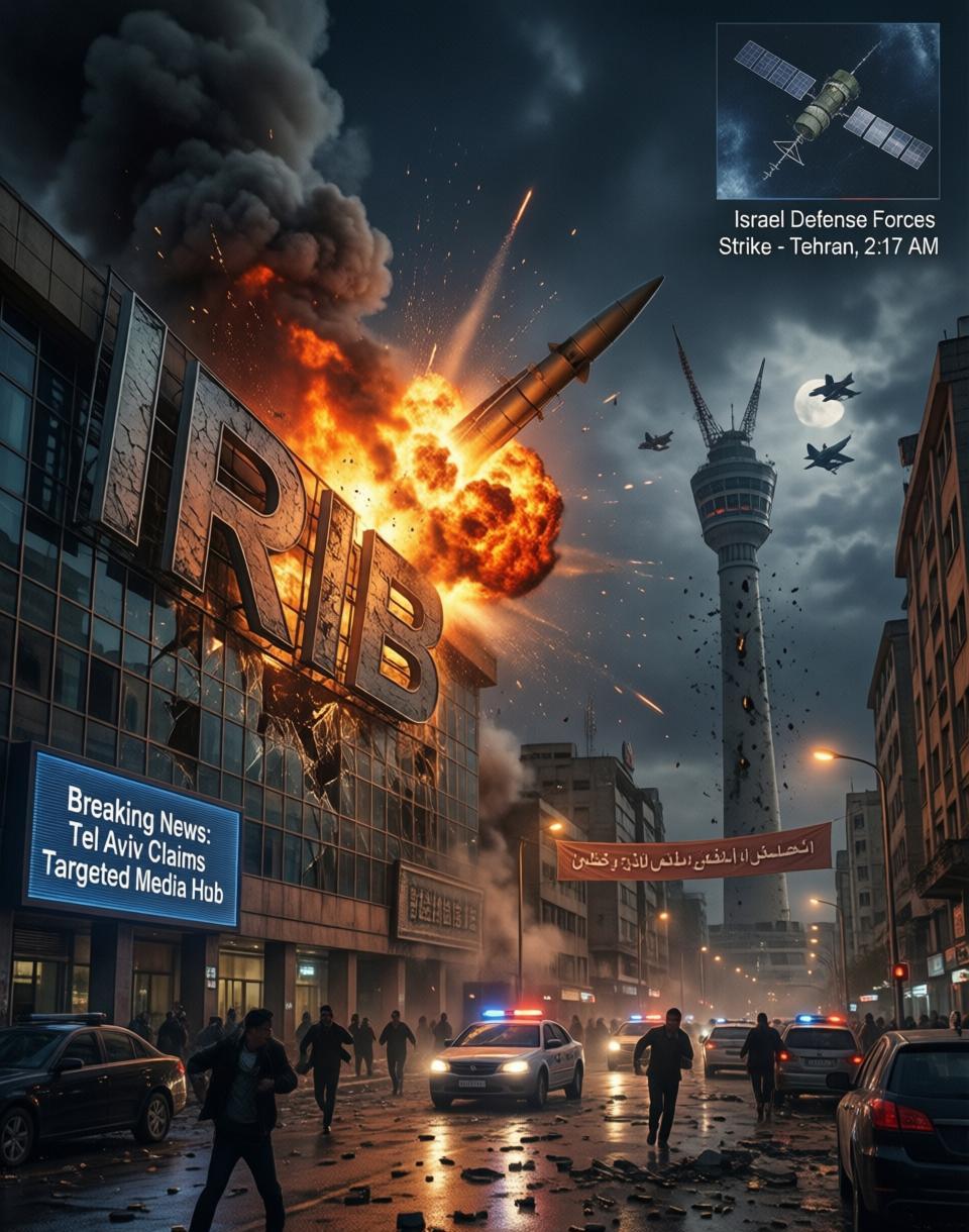 德黑兰市中心凌晨爆炸，以色列炸的不是电视台，是舆论战那道红线

凌晨两点多，德黑