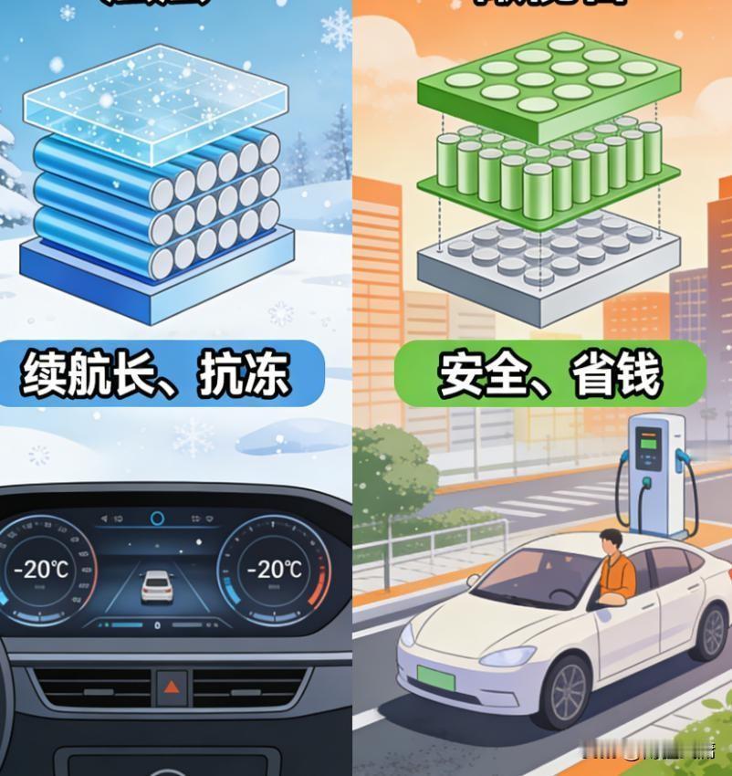 电车电池纠结死？三元锂vs磷酸铁锂 按场景选闭眼冲不踩坑！
 
买新能源车最头疼