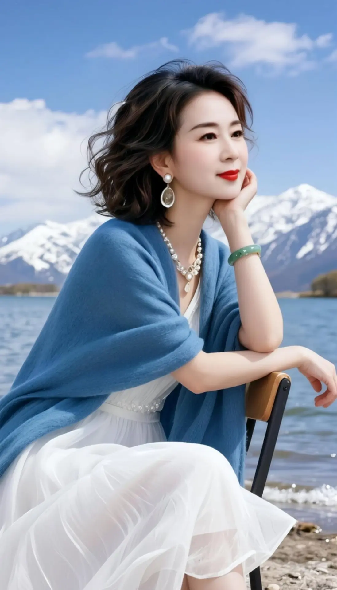 AI湖畔氛围感写真 ai创作