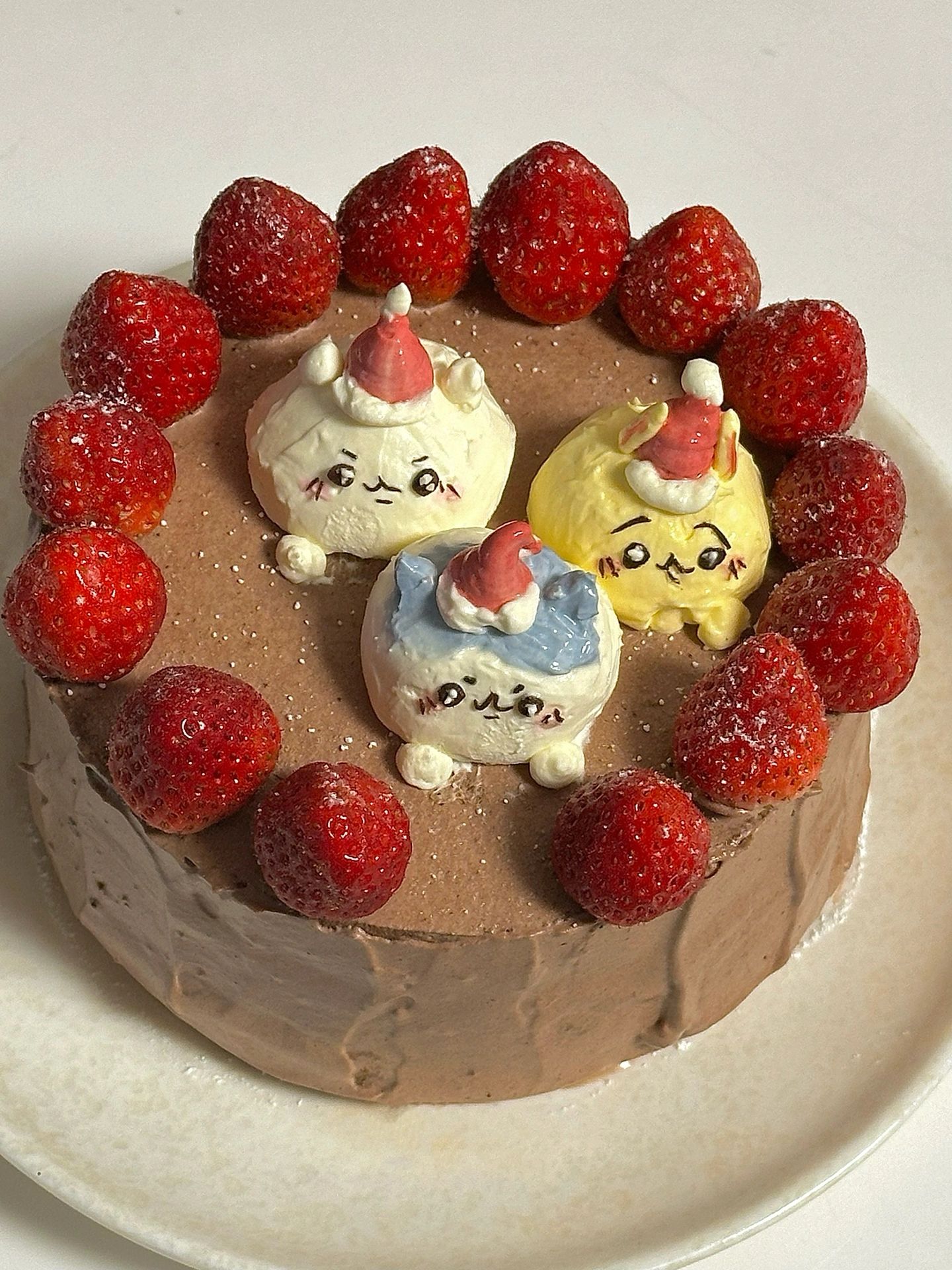 chiikawa巧克力草莓蛋糕