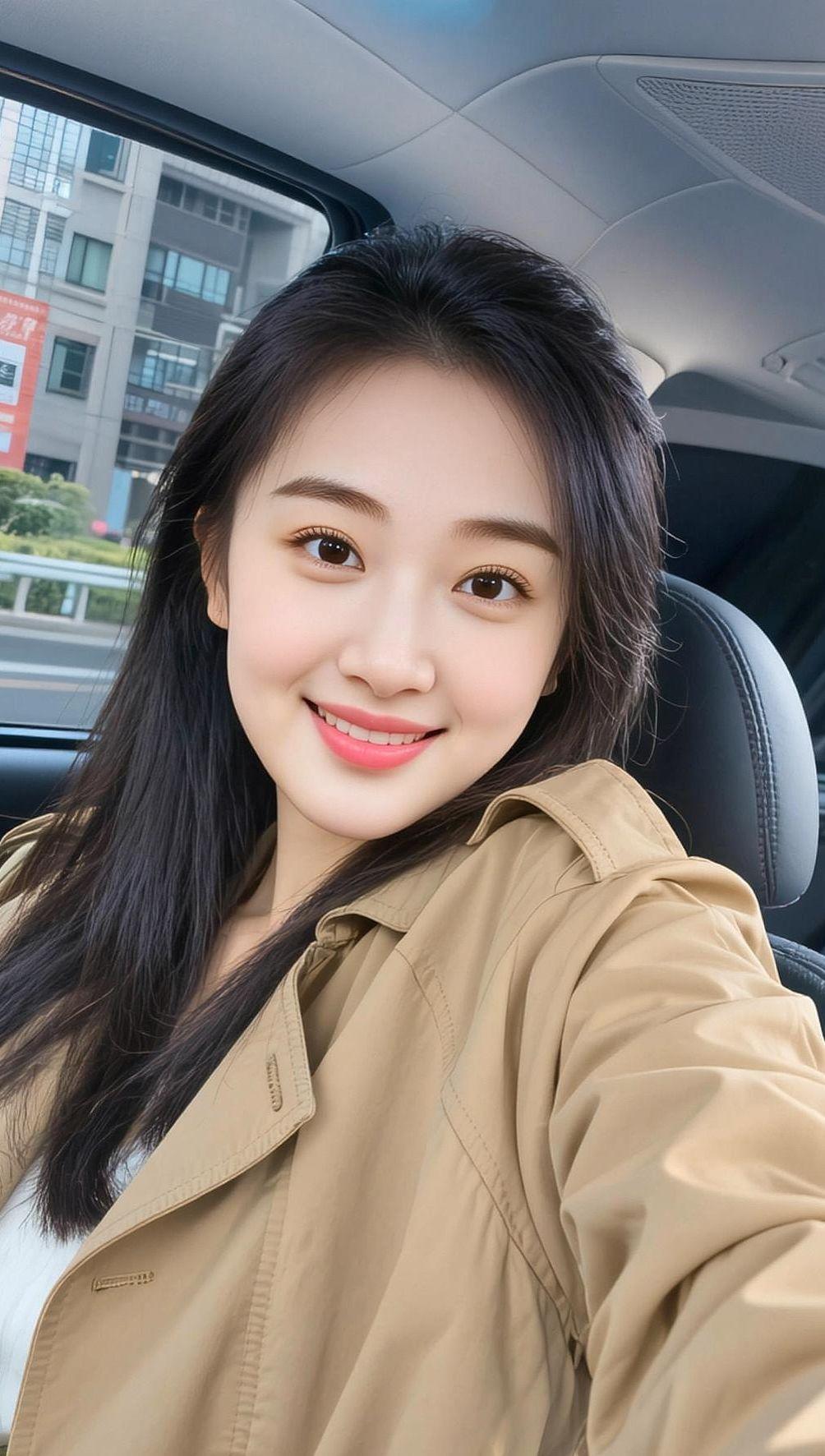 AI车内清透自拍 抖音ai创作